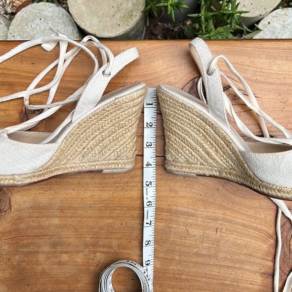 Banana Republic Wedge Espadrille Ankle Wrap Sandal 8 - Picture 11 of 17